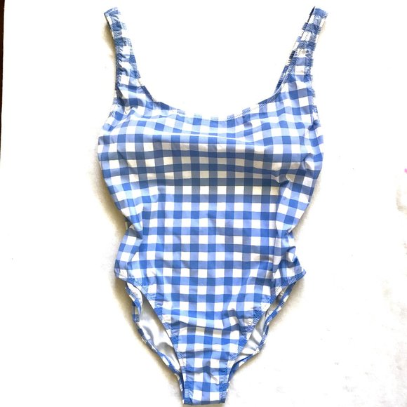 NWT J.Crew Blue/white one piece swimsuit - Picture 6 of 7